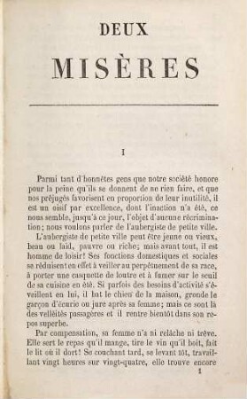 Deux misères