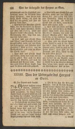XXXIII. Von der Uebergabe des Herzens an Gott.
