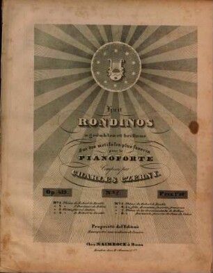 Huit rondinos agréables et brillans sur des motifs les plus favoris : pour le pianoforte ; Op. 419, 8. Thème Barcarole favorite de Jean de Calais