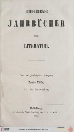 53,2: Heidelberger Jahrbücher der Literatur