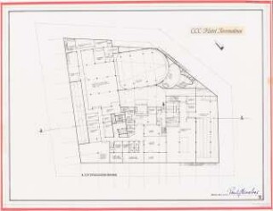 Hotel (»CCC«), Torremolinos: Grundriss 1.UG [1:200]