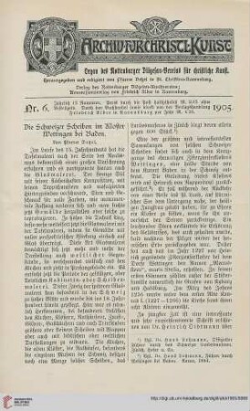 23: Die Schweizer Scheiben im Kloster Wettingen bei Baden, [1]