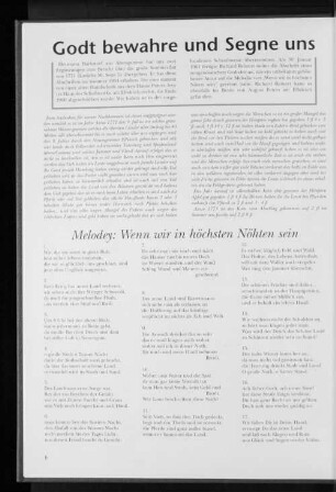 Melodey: Wenn wir in höchsten Nöhten sein