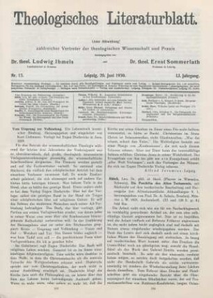 194-195 [Rezension] Haefeli, Leo, Die Peschitta des Alten Testamentes