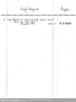 Siegel, August (Siegl)