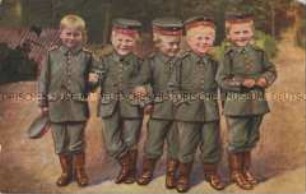 Jungen in Soldatenuniform