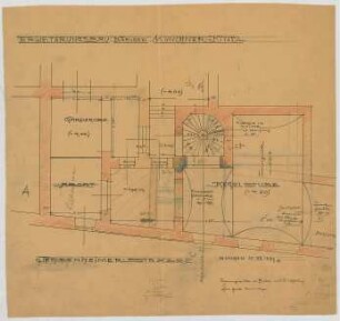 Thiersch, Friedrich von; München; Münchner - Kindl - Keller, Erweiterungsbau - Teilgrundriss Keller