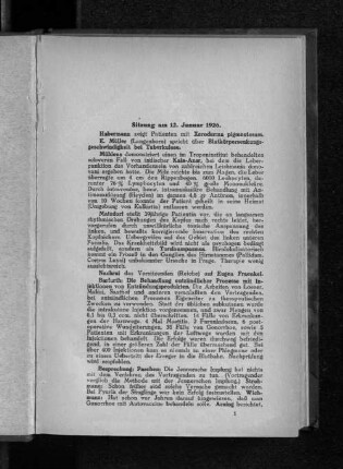 Sitzung am 12. Januar 1926.