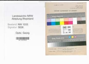 Entnazifizierung Georg Opitz , geb. 02.12.1905 (Polizeibeamter)