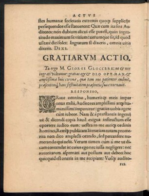 Gratiarum Actio.