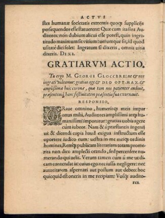 Gratiarum Actio.