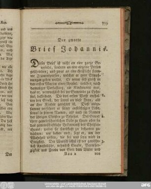 Der zweete Brief Johannis.