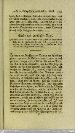 Sechs und dreißigster Brief