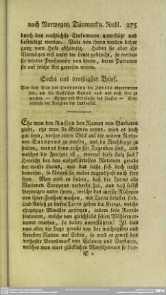 Sechs und dreißigster Brief