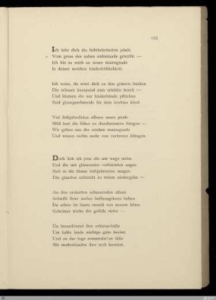 Ich leite dich die lichtbekränzten pfade