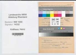 Entnazifizierung Heinz Kotthaus, geb. 15.03.1917 (Lehrer)