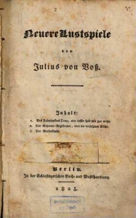 Neuere Lustspiele