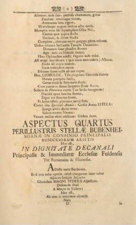Aspectus quartus.