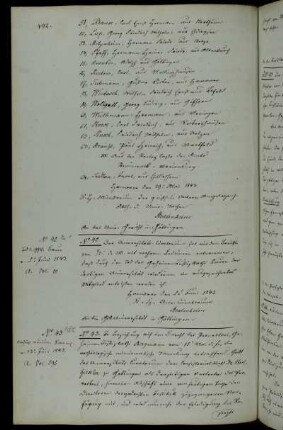 Abschriftliche Benachrichtigung [Professor Wieseler] über die Ablehnung des Antrags zum Tausch von Gegenständen der archäologisch-nummismatischen Sammlung.