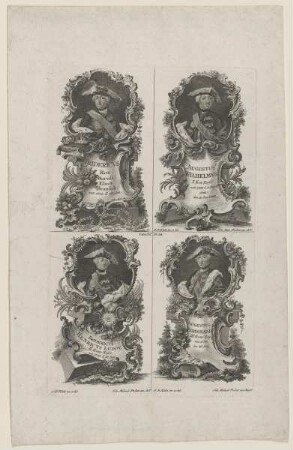Bildnisse des Fridericvs, Rex Boruss., des Augustus Wilhelmus, des Fridericvs Henricvs Ludov., des Augustus Ferdinand
