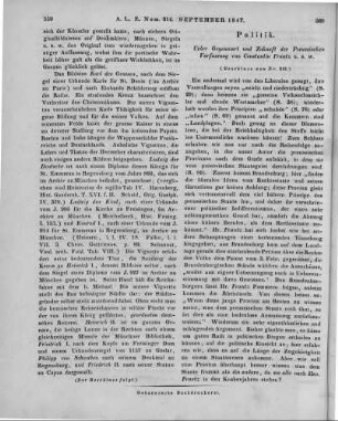 Frantz, C.: Ueber Gegenwart und Zukunft der Preussischen Verfassung. Halberstadt: Frantz 1846 (Beschluss von Nr. 213)