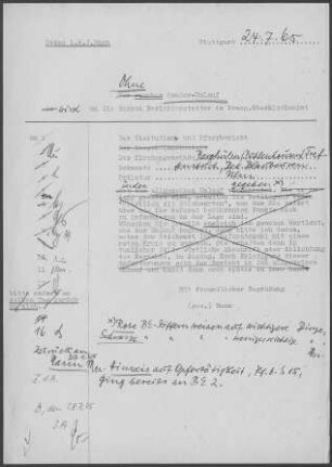 Berghülen: Visitationsbericht mit Pfarrbericht 1964