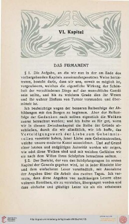 VI. Das Firmament