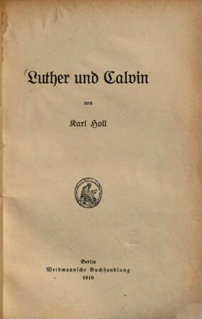 Luther und Calvin