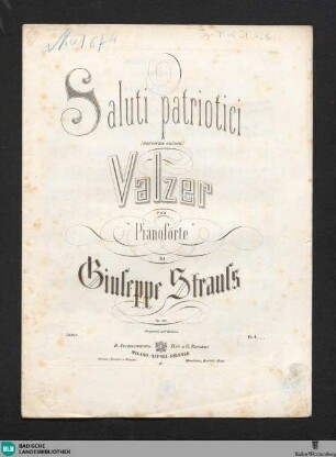 Salut patriotici : Valzer per pianoforte; op. 191