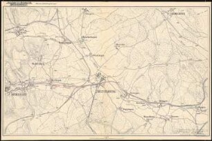 Umbau und Erweiterung des Sammelbahnhofs Bettemburg Schinkelwettbewerb 1913: Lageplan 1:10000