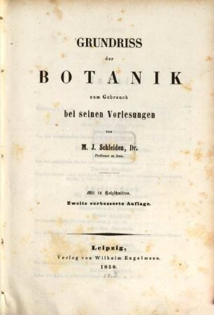 Grundriß der Botanik : zum Gebrauch bei seinen Vorlesungen