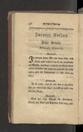 Zweyter Auszug. Erster Auftritt.