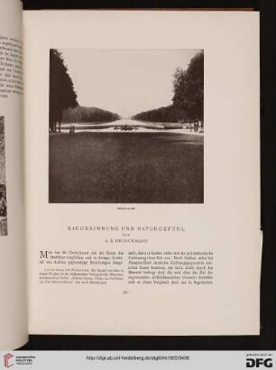 Baugesinnung und Naturgefühl