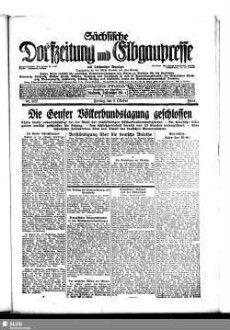 Sächsische Dorfzeitung und Elbgaupresse : mit Loschwitzer Anzeiger ; Tageszeitung für das östliche Dresden u. seine Vororte