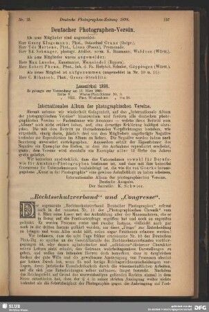"Rechtsschutzverband" und "Congresse"