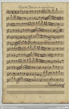 21. Anonymus, Contredanses, B-Dur
