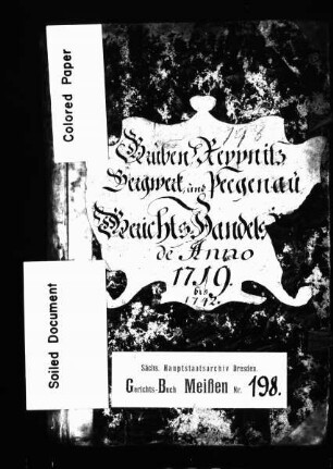 Gerichtshandelsbuch von Gruben, Reppnitz, Bergwerk und Pegenau