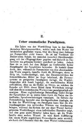 Ueber onomatische Paradigmen