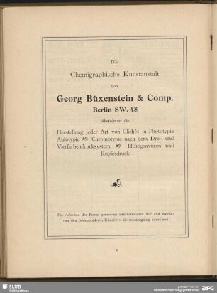 Chemigraphische Kunstanstalt Georg Büxenstein & Comp. Berlin