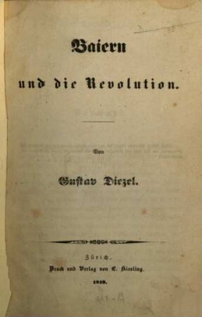 Baiern und die Revolution