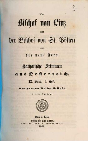 Katholische Stimmen aus Österreich, 2,3