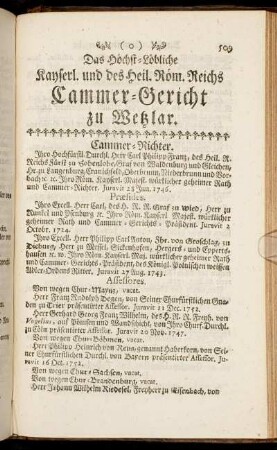 [VII. Ein Höchst-löblich-Kayserliches Reichs-Cammer-Gericht.]