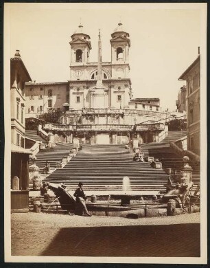 Santissima Trinitá de Monti und die Spanische Treppe, Rom: Ansicht