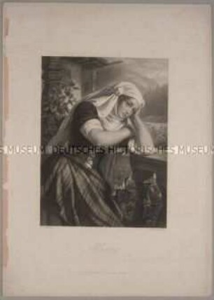 Melancholische junge Frau