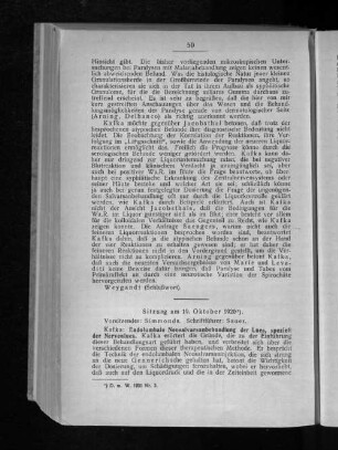 Sitzung am 19. Oktober 1920.