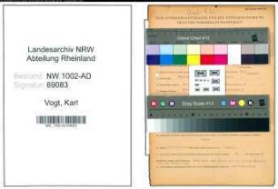 Entnazifizierung Karl Vogt, geb. 23.02.1915 (Strassenmeister)