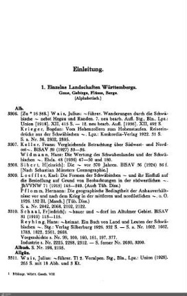 1. Einzelne Landschaften Württembergs