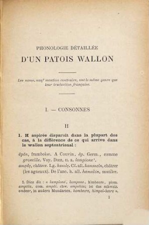 Phonologie détaillée d'un Patois Wallon : Contribution à l'étude du Walton moderne