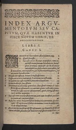 Index argumentorum seu capitum