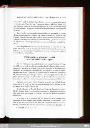 D'Un Modèle Mercantiliste À Un Modèle Politique